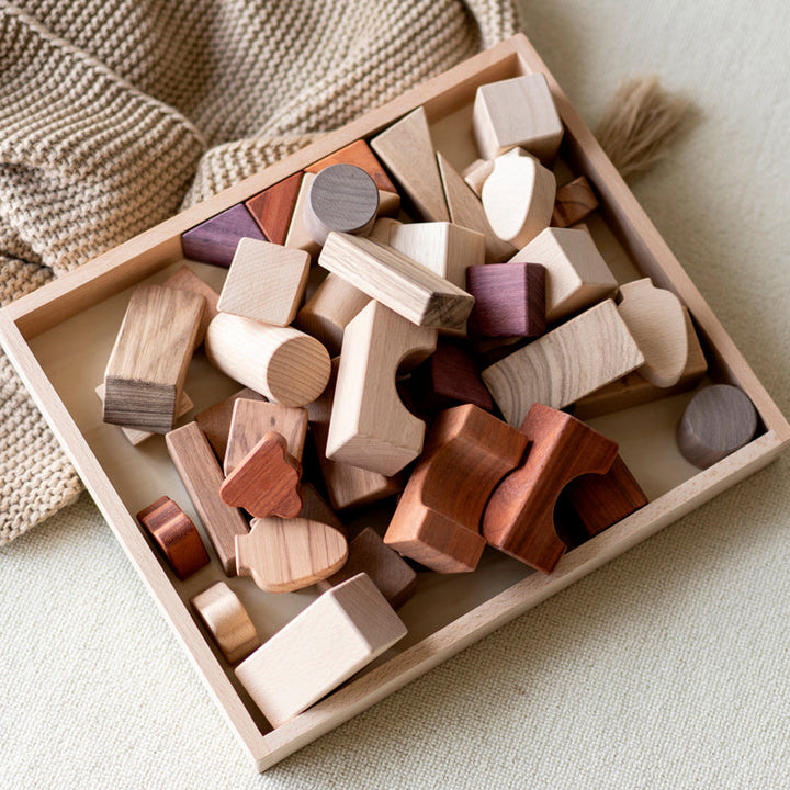 Handcrafted Unpainted Large Wooden Building Blocks