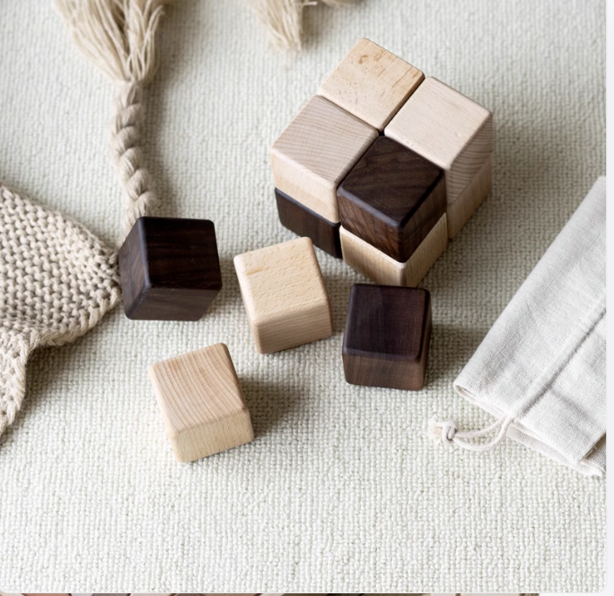 Handcrafted Unpainted Large Wooden Building Blocks