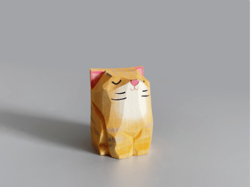 Hand-carved wood carving cute healing puppy golden retriever ornaments