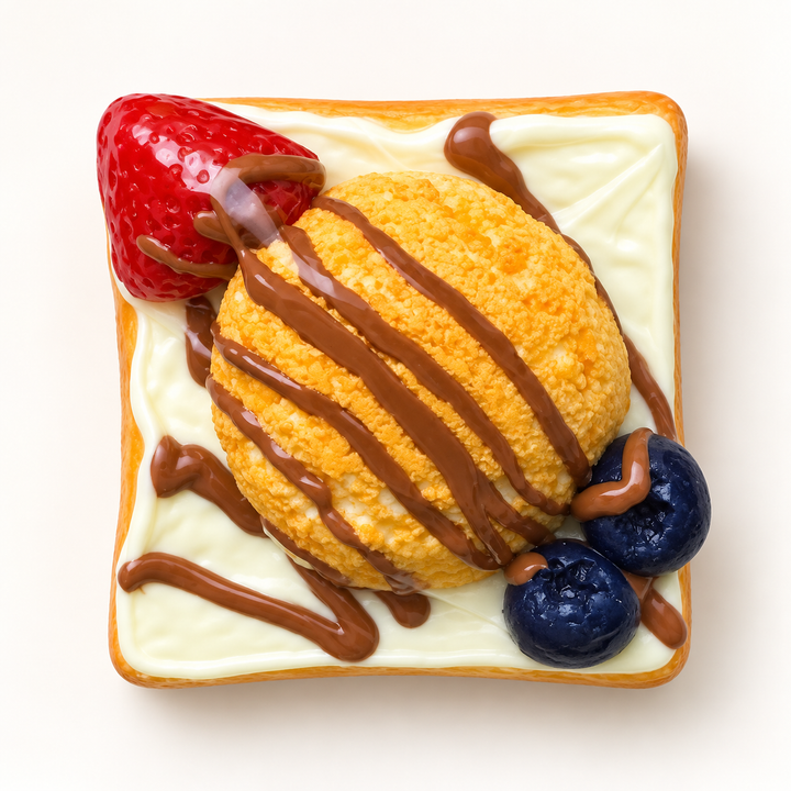Ice Cream & Berry French Toast Squishy Toy