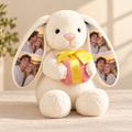 Personalized Photo Bunny with Plush Gift – Custom Ear Photos with example custom photographs