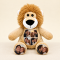 Personalized Photo Lion Plush – Custom Collage & Text Gift with example custom photographs